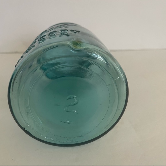 VTG 1923-33 Ball Perfect Pint #2 Canning Jar Blue Zinc Lid Canning Farm Ranch - Picture 5 of 8